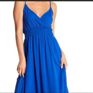 Long dark blue maxi dress